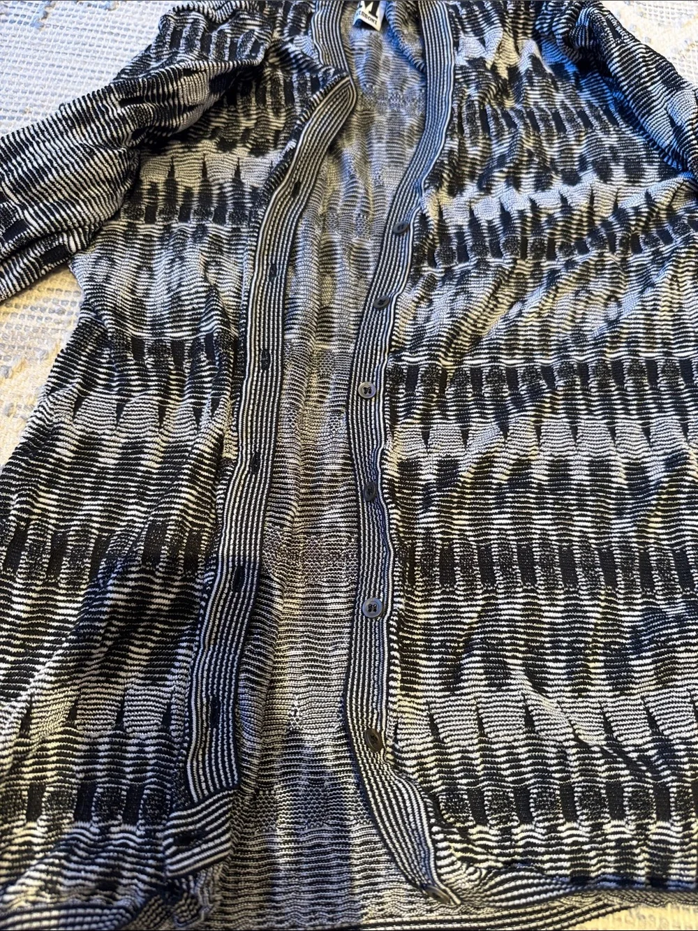 Missoni Black & Gray classic print Button Cardigan